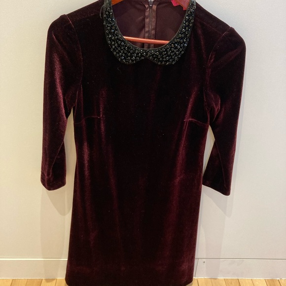 Betsey Jonhson jeweld collar velvet dress - Picture 6 of 6